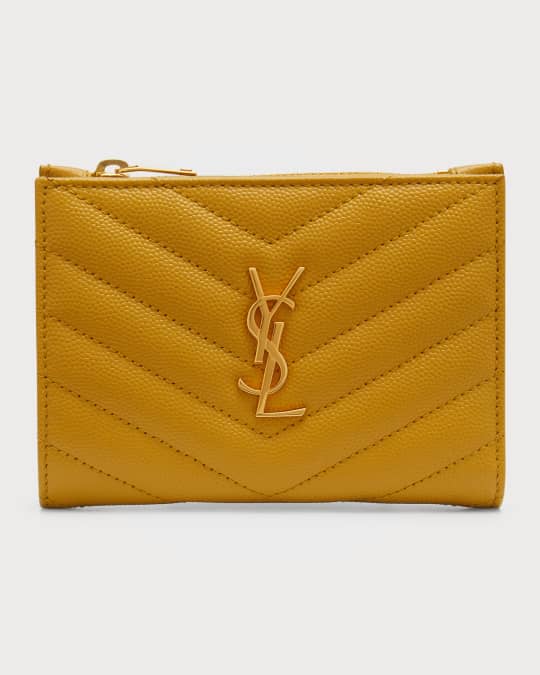 Saint Laurent YSL Monogram Slim Leather Wallet Neiman Marcus