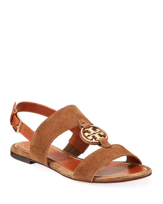 Tory Burch Metal Miller Two-Band Sandals | Neiman Marcus