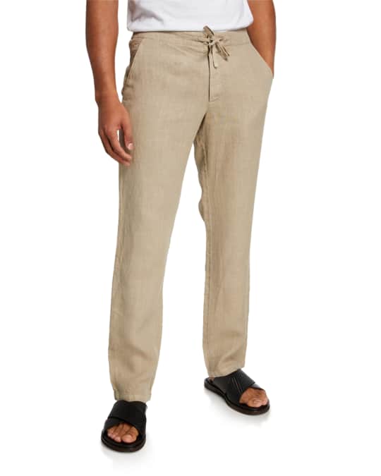 Z Zegna Men's Linen Drawstring Pants Neiman Marcus