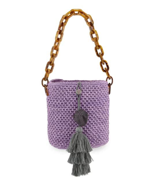 Maison Alma Bahia TopHandle Basket Bag w/ Tassels Neiman Marcus
