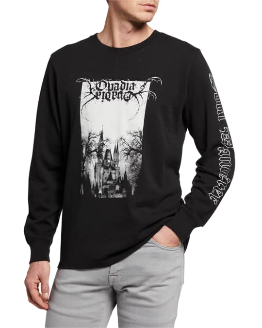 Men's Spooky Castle Long-Sleeve T-Shirt