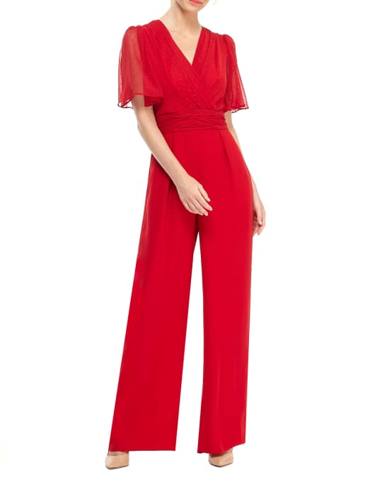Gal meets glam best sale red jumpsuit