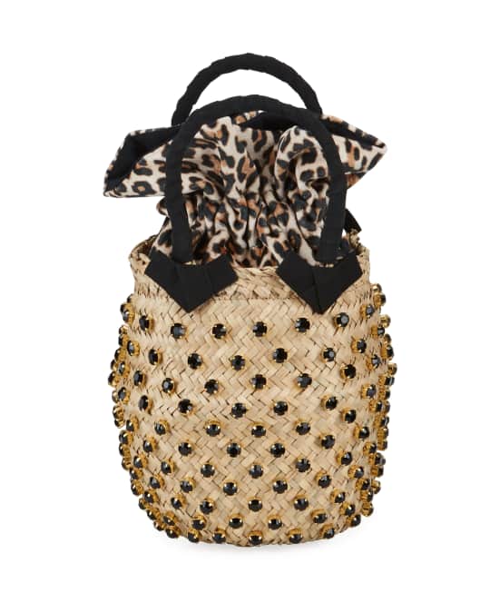 Nina Twist Small Leopard Bucket Bag