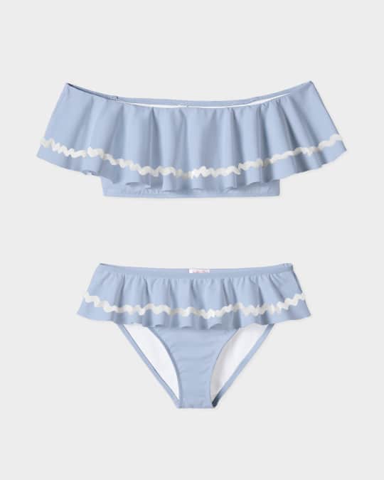 Stella Cove Girl's Ric Rac Ruffle TwoPiece Bikini Set, Size 414