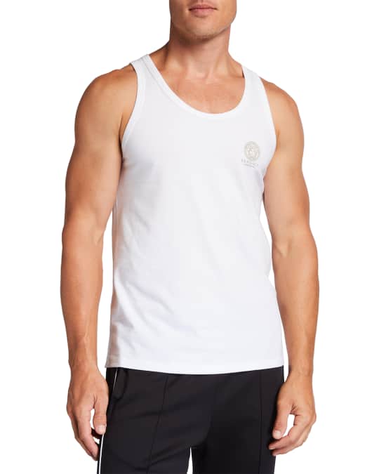 Versace Men s Solid Medusa Head Tank Top Neiman Marcus