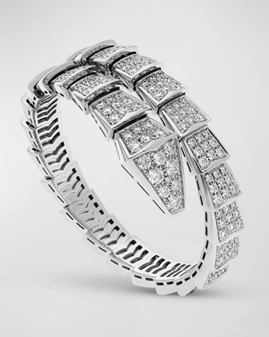 BVLGARI Serpenti Viper Bracelet in 18k White Gold and Diamonds | Neiman ...