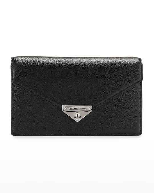 MICHAEL KORS GRACE ENVELOPE CLUTCH Woman Black