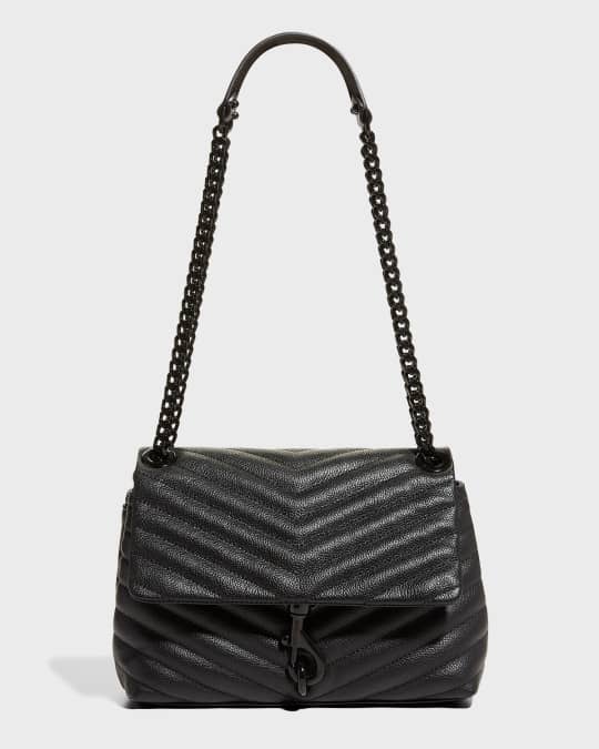 Edie Quilted Leather Flap Shoulder Bag