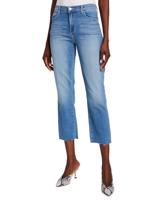 L'Agence Sada Cropped Straight-Leg Jeans | Neiman Marcus