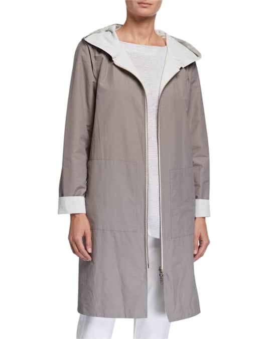 Eileen fisher reversible raincoat top