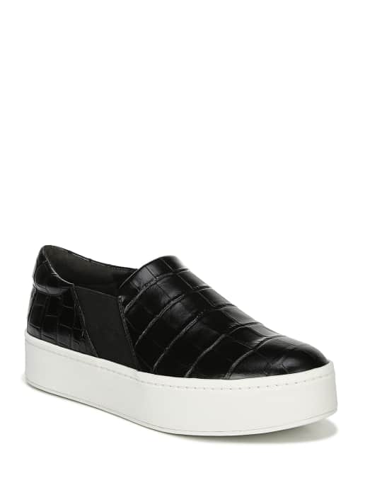 vince warren embossed leather platform skate sneakers