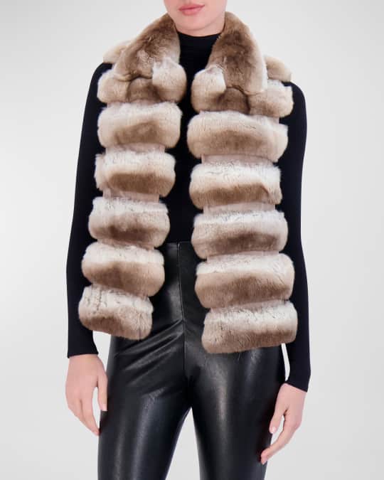 Horizontal Chinchilla Fur Vest