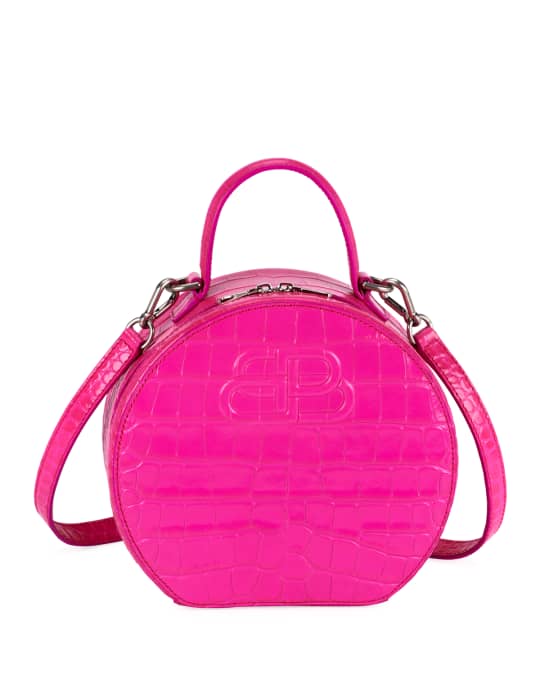 Balenciaga Vanity XS Mock-Croc Round Bag | Neiman Marcus