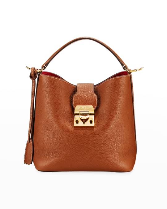 Murphy Small Grain Leather Bucket Bag