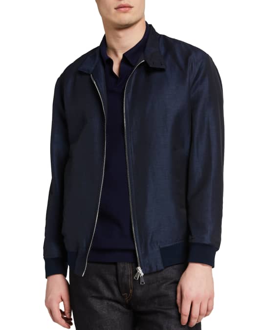 Valstar Men's Harrington Wool/Linen Jacket | Neiman Marcus