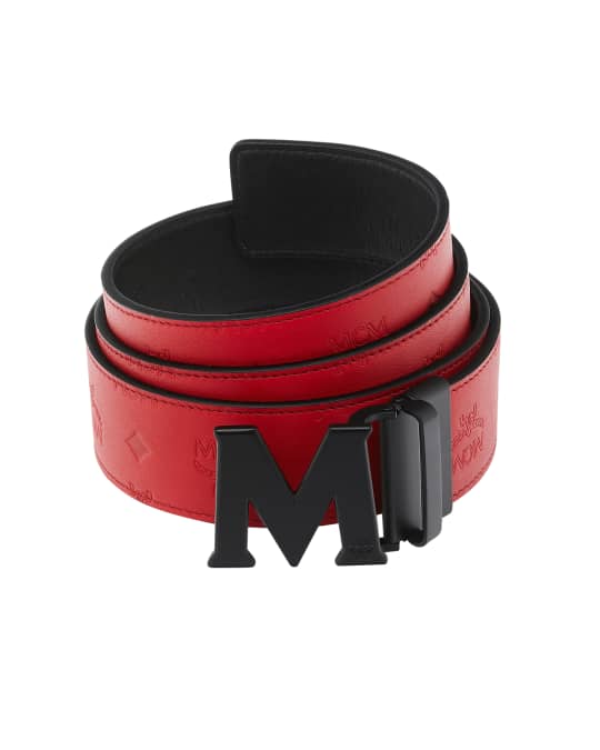 MCM Reversible M Buckle Belt Neiman Marcus