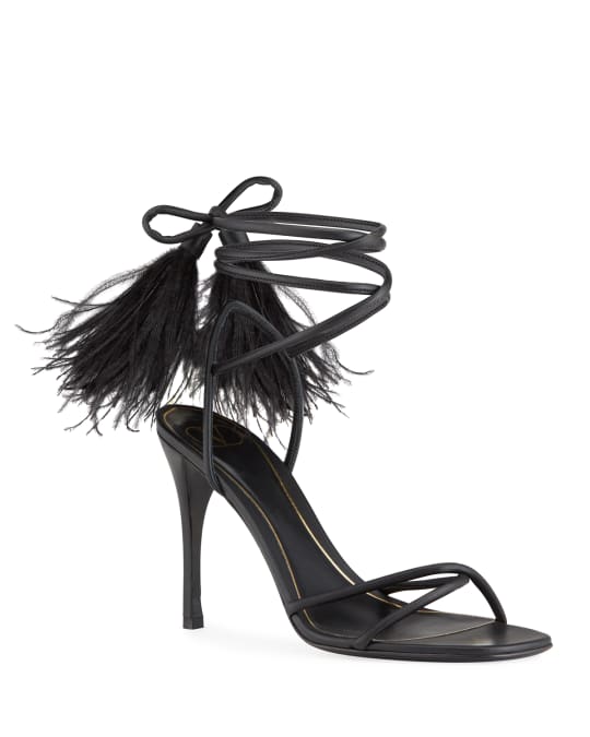 Valentino ostrich feather shoes Clearance