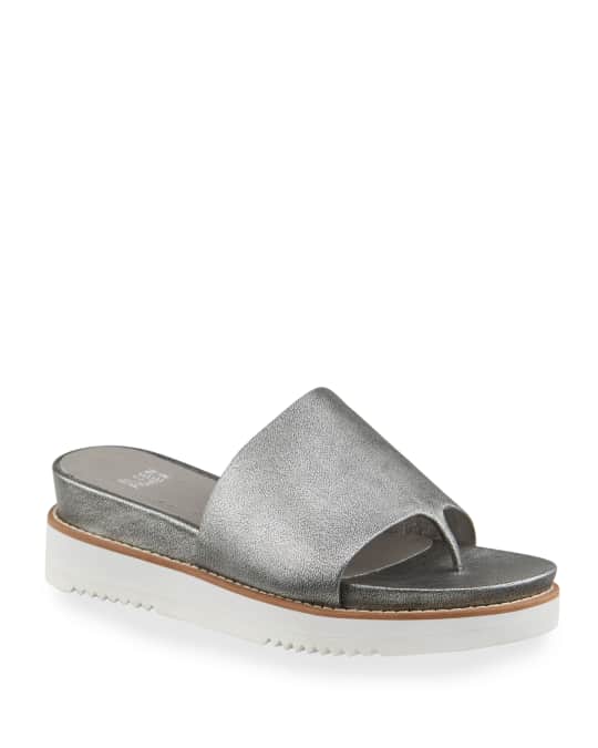 Eileen Fisher Touch Metallic Thong Sandals Neiman Marcus