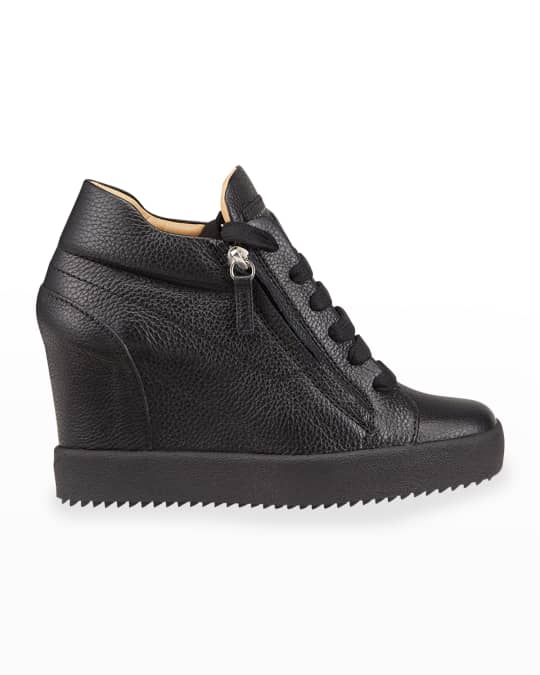 Giuseppe Zanotti Dual Zip Wedge Sneakers Neiman Marcus