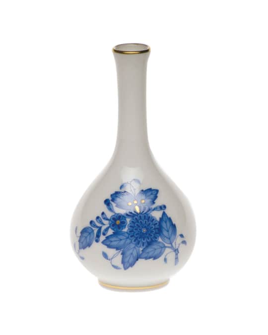Chinese Bouquet Blue Small Bud Vase