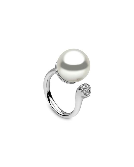 Yoko London South Sea Pearl & Diamond Open Center Ring | Neiman Marcus