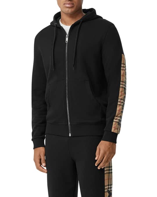 Burberry Men s Asherby Hoodie Sweatshirt w Vintage Check Trim Neiman Marcus