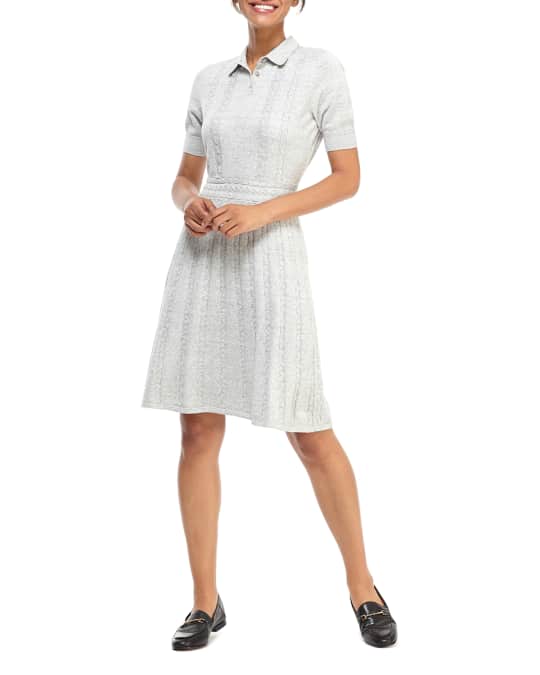 cable knit fit and flare dress Fit & Flare Lined Cable Soft Knit Maxi Dress main image 1