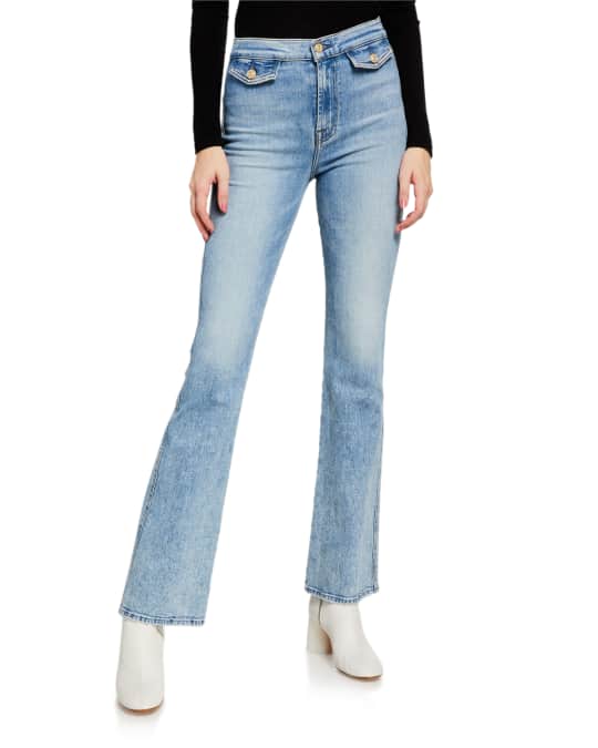 7 for all mankind Modern 'A' Pocket Flare Jeans | Neiman Marcus