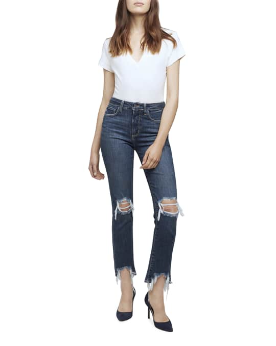 High Line High-Rise Destroyed Skinny Jeans