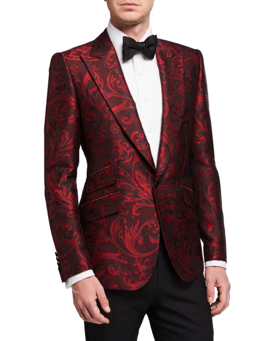 Dolce&Gabbana Men's Jacquard Evening Jacket | Neiman Marcus