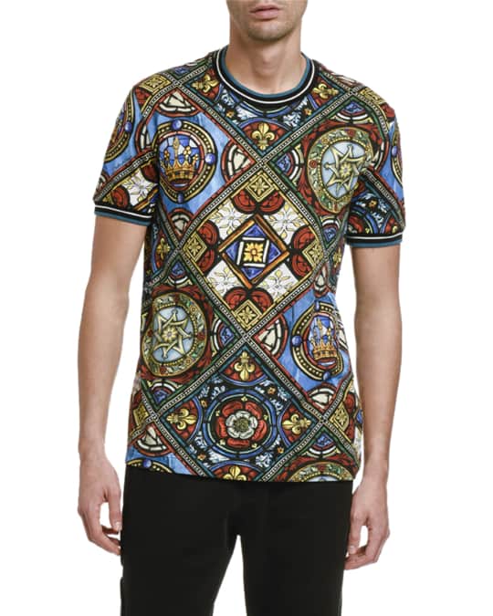 Dolce&Gabbana Men's Stained Glass T-Shirt | Neiman Marcus
