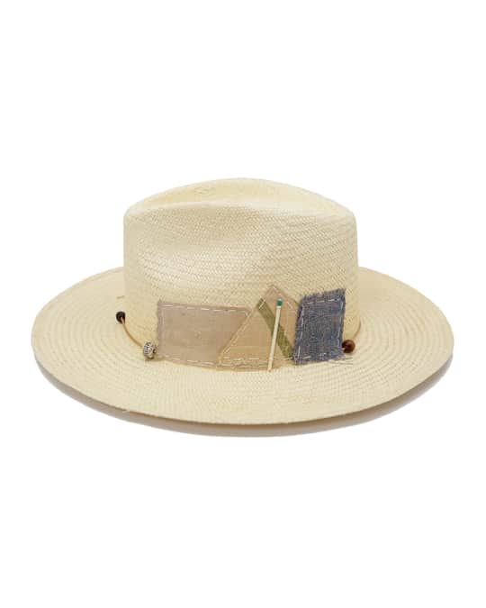 Nick Fouquet Sand Dollar Straw Fedora Hat | Neiman Marcus