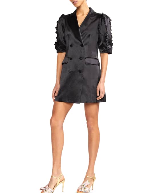 knee length dresses for ladies Jade White Rhinestone Mini Blazer Dress for Women main image 1
