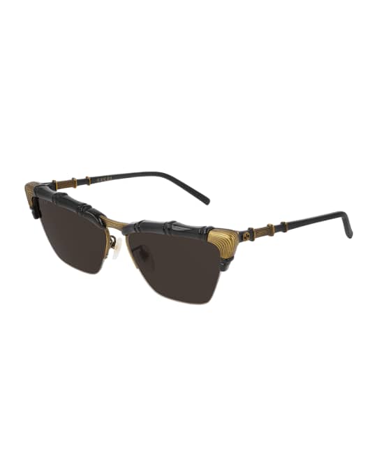 Gucci Bamboo Effect Cat-Eye Sunglasses | Neiman Marcus