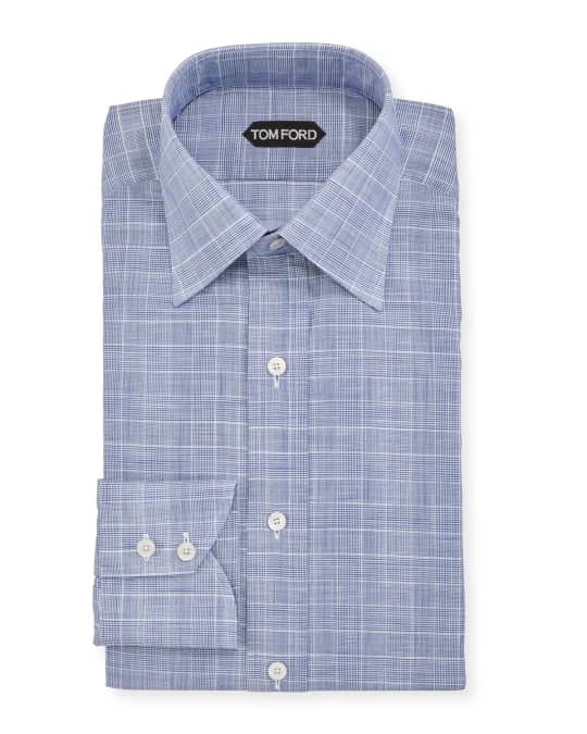 TOM FORD Men's Sophisticated Prince of Wales Dress Shirt | Neiman Marcus