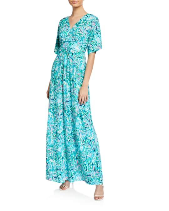 Lilly Pulitzer Parigi V-Neck Maxi Dress | Neiman Marcus