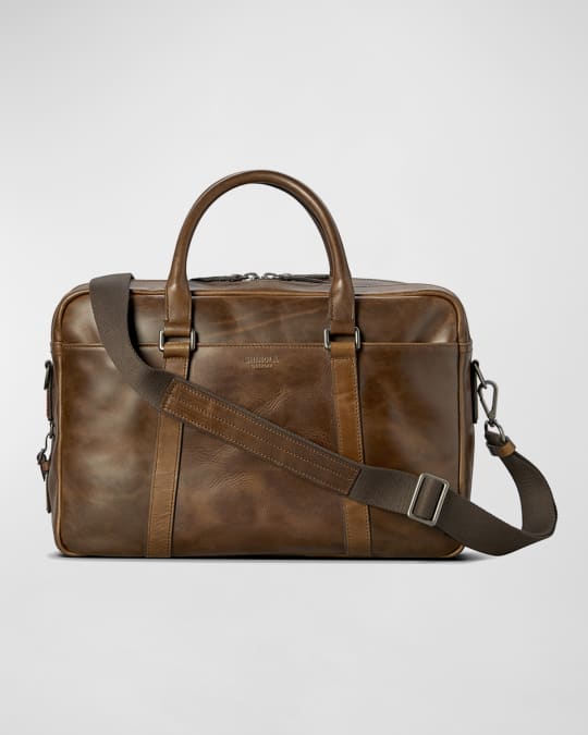 Shinola Men s Navigator Leather Double Zip Backpack Neiman Marcus