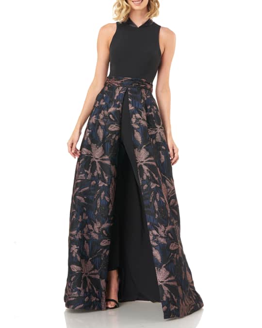 Kay unger one shoulder jumpsuit new arrivals