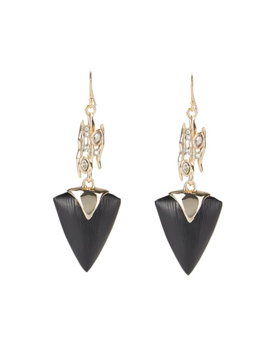 Alexis Bittar Navette Spiked Triangle Drop Wire Earrings | Neiman Marcus