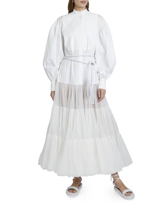 Valentino Garavani Floral-Print Cotton Gown | Neiman Marcus