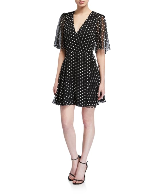Alice + Olivia Sandra Printed Wrap Dress | Neiman Marcus