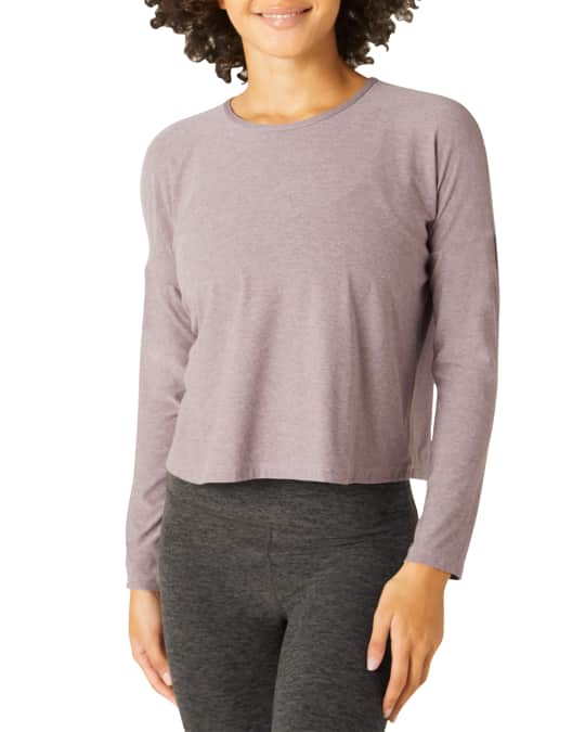 Beyond yoga morning light cropped pullover clearance