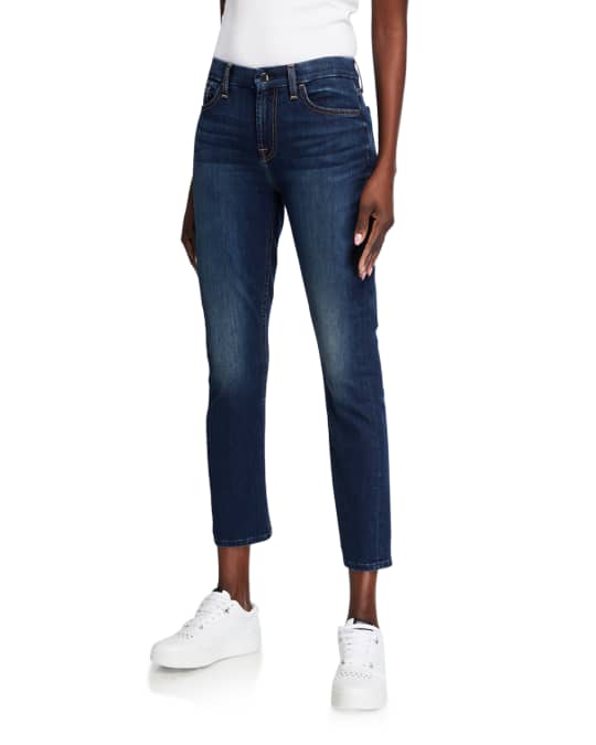 JEN7 Women's High Rise Seam Front Jeans White Size 28