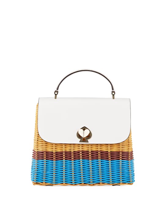 kate spade new york romy medium wicker tophandle bag Neiman Marcus