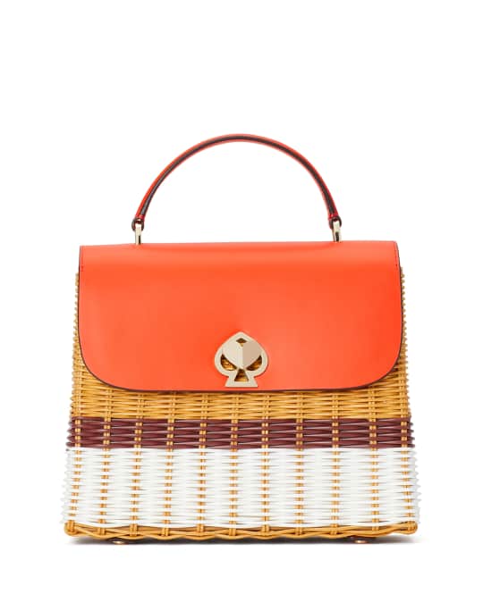 kate spade new york romy medium wicker tophandle bag Neiman Marcus