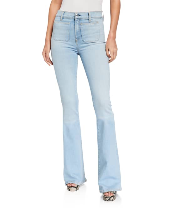 Veronica Beard Florence High Rise Flare Jeans Neiman Marcus