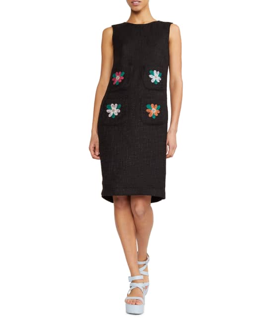 Cynthia Rowley Vivian Floral Embroidered Sleeveless Knit Dress