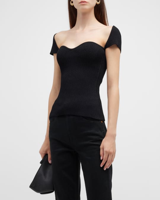 Khaite Ista Stretch Matte Viscose Cap-Sleeve Top | Neiman Marcus Khaite Ista Stretch Matte Viscose Cap-Sleeve Top | Neiman Marcus