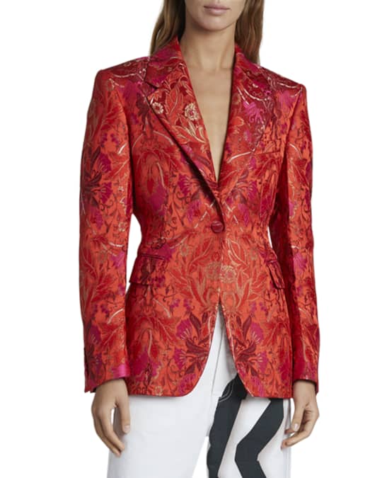 Brocade printed blazer by dries van noten on sale