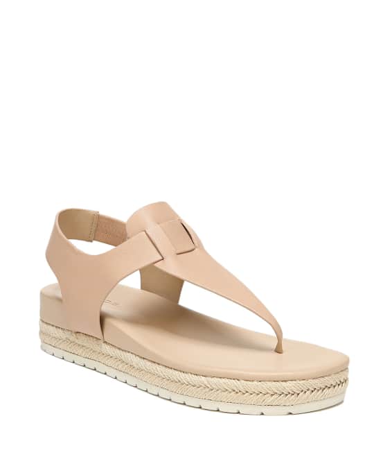 Vince Flint Softy Leather Thong Sandals Neiman Marcus